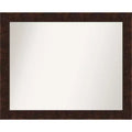 32" x 26" William Mottled Bronze Narrow Wall Mirror: Modern, Rectangle, No Assembly - Amanti Art