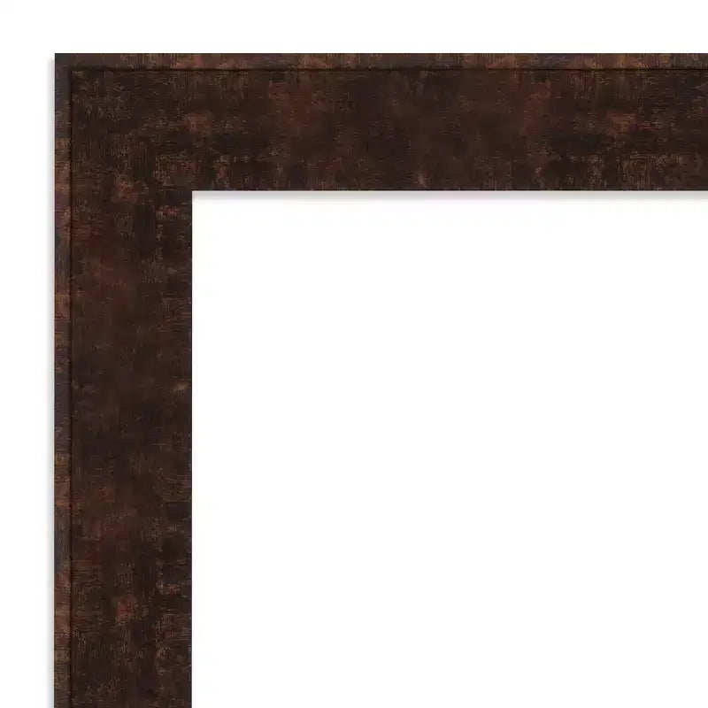 Specchio da parete stretto William in bronzo marmorizzato 32" x 26": Moderno, Rettangolare, Nessun assemblaggio - Amanti Art