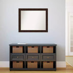 Specchio da parete stretto William in bronzo marmorizzato 32" x 26": Moderno, Rettangolare, Nessun assemblaggio - Amanti Art