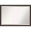 39" x 27" Beveled Ashton Black Wood Wall Mirror - Amanti Art: Modern Rectangular, No Assembly Required