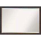 39" x 27" Beveled Ashton Black Wood Wall Mirror - Amanti Art: Modern Rectangular, No Assembly Required