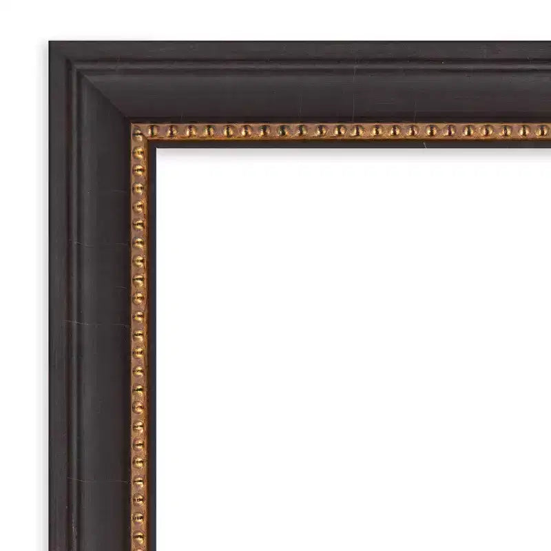 Specchio da parete smussato Ashton in legno nero 99 x 68,5 cm - Amanti Art: rettangolare moderno, nessun montaggio richiesto