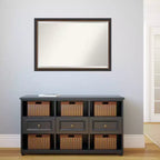 Specchio da parete smussato Ashton in legno nero 99 x 68,5 cm - Amanti Art: rettangolare moderno, nessun montaggio richiesto