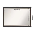 Specchio da parete smussato Ashton in legno nero 99 x 68,5 cm - Amanti Art: rettangolare moderno, nessun montaggio richiesto