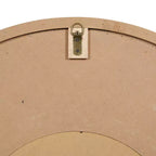 Specchio da Parete Rotondo Floreale in Legno con Metallo Goffrato Bianco - Olivia & May: Stile Rustico, Nessun Montaggio, Cornice in MDF, 80 cm di Diametro