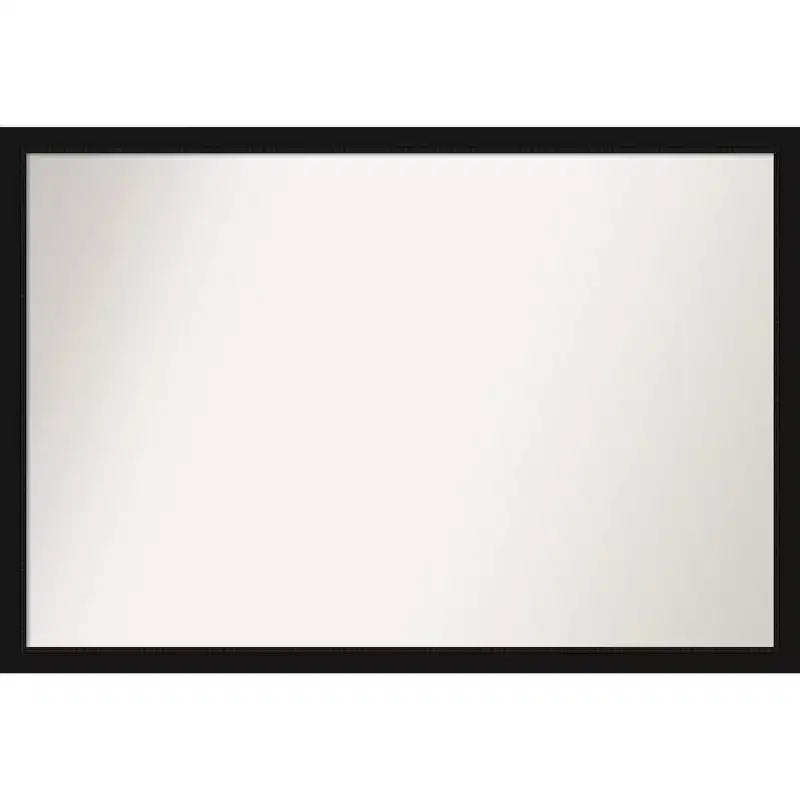 38" x 26" Non-Beveled Avon Black Narrow Wall Mirror - Amanti Art: Modern Polystyrene Frame, Includes Mounting Hardware