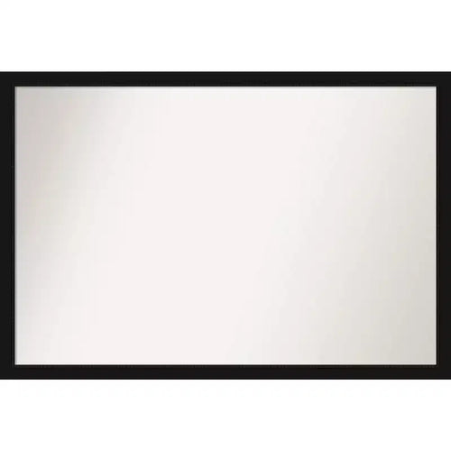 38" x 26" Non-Beveled Avon Black Narrow Wall Mirror - Amanti Art: Modern Polystyrene Frame, Includes Mounting Hardware