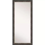 29" x 65" Non-Beveled Bark Rustic Char Full Length Floor Leaner Mirror - Amanti Art