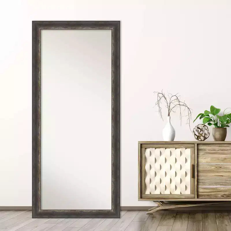 Specchio a figura intera da appoggio a parete Amanti Art, 74 x 165 cm, non smussato, rustico in corteccia