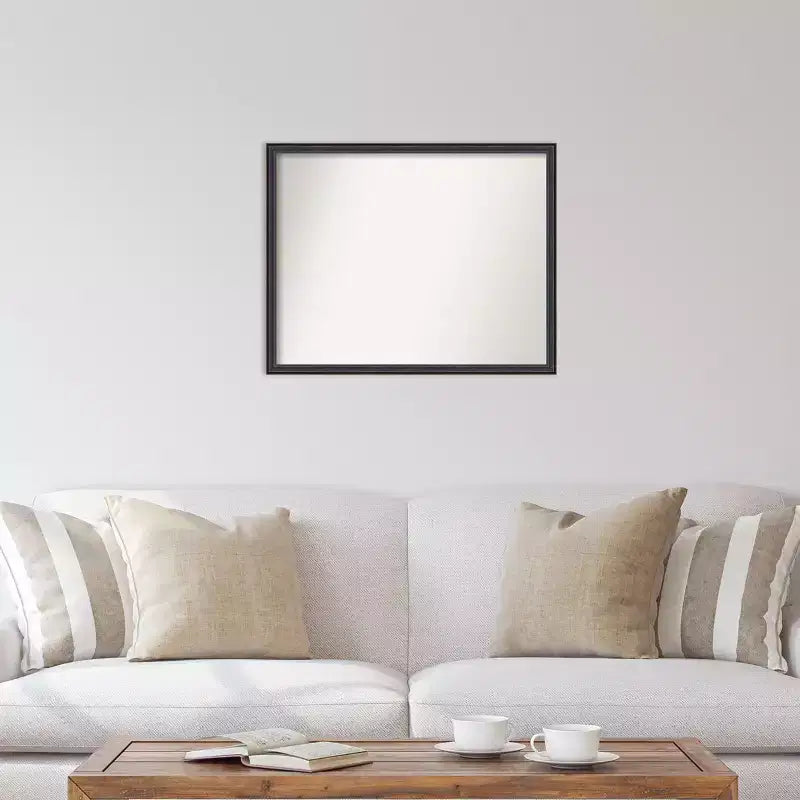 Specchio da parete in legno bronzo scuro con bordo scanalato 30" x 24" - Amanti Art