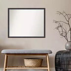 Specchio da parete in legno bronzo scuro con bordo scanalato 30" x 24" - Amanti Art