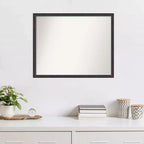 Specchio da parete in legno bronzo scuro con bordo scanalato 30" x 24" - Amanti Art