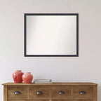 Specchio da parete in legno bronzo scuro con bordo scanalato 30" x 24" - Amanti Art