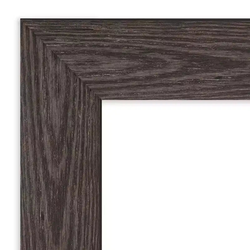 Specchio da parete in legno nero Beveled Bridge 42" x 30" - Amanti Art: Rettangolare moderno, Nessun assemblaggio richiesto