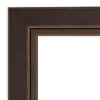 Specchio da parete in legno bronzo Lara smussato 41" x 29" - Amanti Art: Rettangolare moderno, nessun assemblaggio richiesto