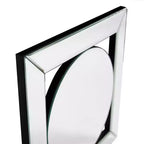Howard Elliott Specchio quadrato con portacandele Argento: Specchio da parete moderno da 30 cm, con cornice in legno, nessun assemblaggio richiesto