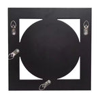 Howard Elliott Specchio quadrato con portacandele Argento: Specchio da parete moderno da 30 cm, con cornice in legno, nessun assemblaggio richiesto