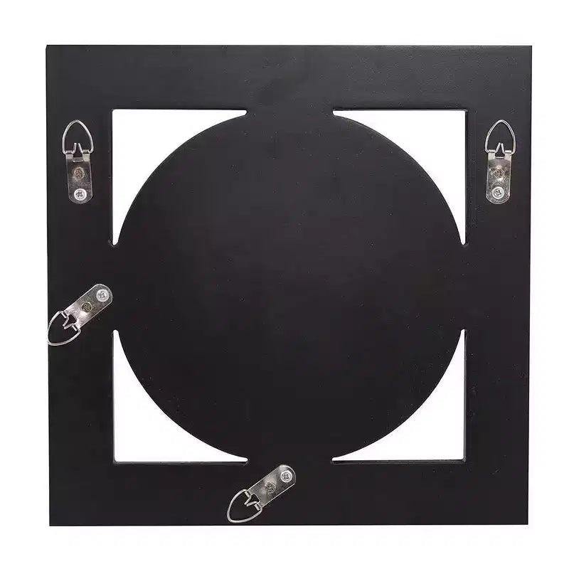 Howard Elliott Specchio quadrato con portacandele Argento: Specchio da parete moderno da 30 cm, con cornice in legno, nessun assemblaggio richiesto
