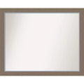 31" x 25" Non-Beveled Eva Brown Narrow Wall Mirror - Amanti Art