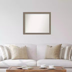 Specchio da parete stretto 31" x 25" non smussato Eva Brown - Amanti Art