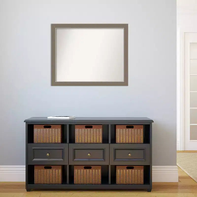 Specchio da parete stretto 31" x 25" non smussato Eva Brown - Amanti Art