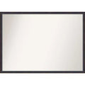 40" x 29" Non-Beveled Scoop Wood Bathroom Wall Mirror Dark Bronze - Amanti Art: Rectangle, Modern Style, Wall Mounted