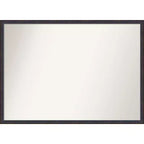 40" x 29" Non-Beveled Scoop Wood Bathroom Wall Mirror Dark Bronze - Amanti Art: Rectangle, Modern Style, Wall Mounted