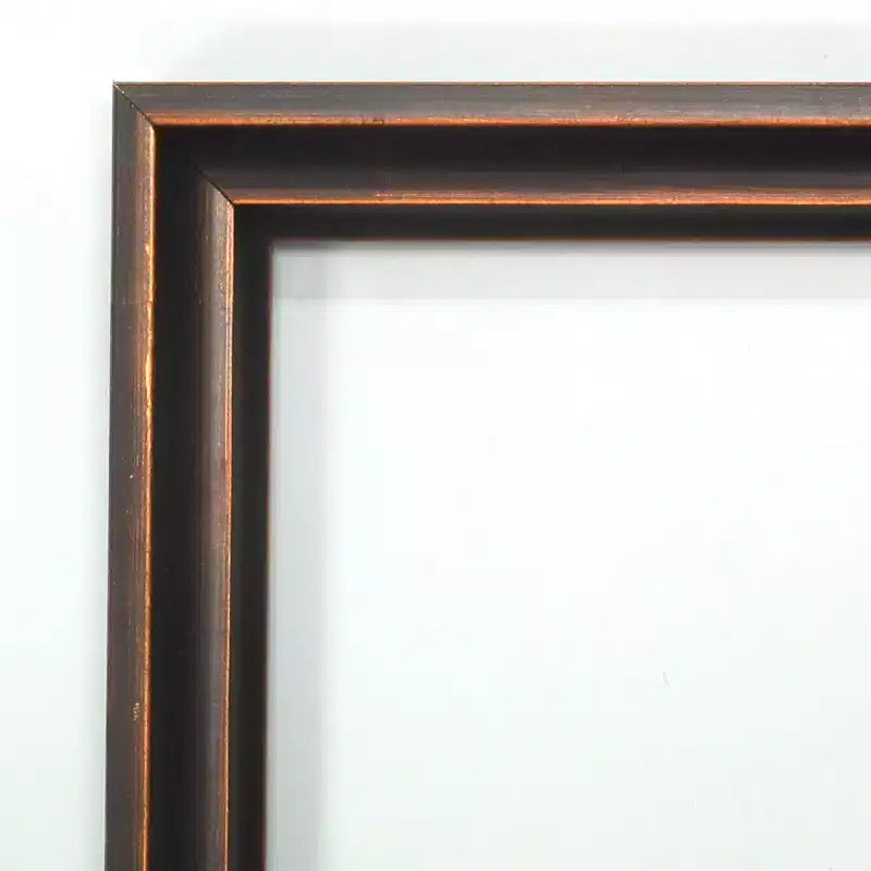 Specchio da parete per bagno in legno con profilo arrotondato, non smussato, 40" x 29", bronzo scuro - Amanti Art: rettangolare, stile moderno, montaggio a parete