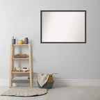 Specchio da parete per bagno in legno con profilo arrotondato, non smussato, 40" x 29", bronzo scuro - Amanti Art: rettangolare, stile moderno, montaggio a parete