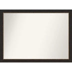 Amanti Art 42"x31" Non-Beveled Accent Narrow Bathroom Wall Mirror Bronze : Rectangle, Polystyrene Frame, Wall Mounted