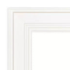 Specchio da parete per bagno Amanti Art 42" x 30" senza bordo smussato bianco Ridge: rettangolare moderno, include l'hardware di montaggio
