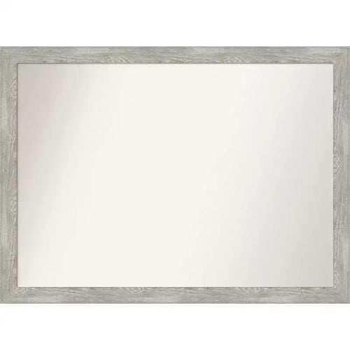 42" x 31" Non-Beveled Dove Gray Wash Narrow Wall Mirror - Amanti Art