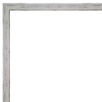 Specchio da parete per bagno in legno bianco scanalato non smussato da 99 x 71 cm - Amanti Art: Ferramenta di montaggio inclusa