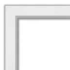 Specchio da parete per bagno in Eva, non smussato, 44" x 33", bianco - Amanti Art: Rettangolare moderno, cornice in polistirolo