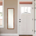 Specchio Amanti Art da 17" x 51" per porta, in legno di noce americano chiaro non smussato modello Fresco