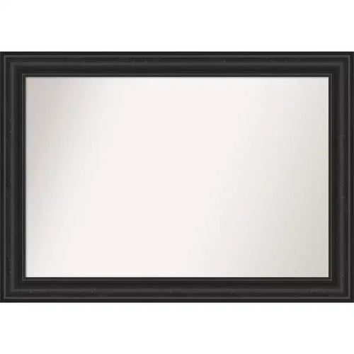 42" x 30" Non-Beveled Shipwreck Black Bathroom Wall Mirror - Amanti Art: Rectangle Vanity, Polystyrene Frame, Wall Mounted