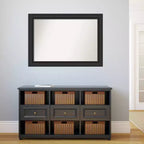 Specchio da parete per bagno nero "Naufragio" senza smusso, 106,7 cm x 76,2 cm - Amanti Art: specchio rettangolare, cornice in polistirene, montaggio a parete