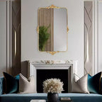 Specchio da parete rettangolare 26"x40" Howard Elliott Wanstead Park con cornice dorata
