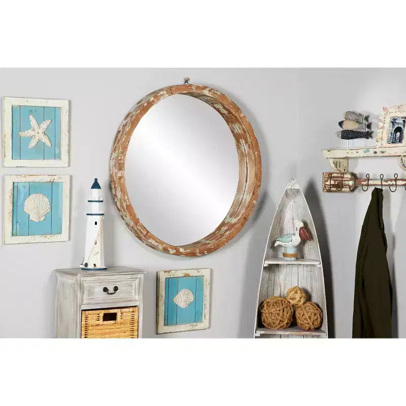 Specchio da Parete Vintage Marrone - Olivia & May