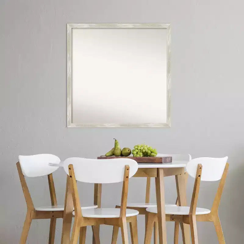 Specchio da parete stretto 71x71 cm non smussato, metallizzato e craquelé - Amanti Art: quadrato moderno, cornice in polistirene