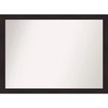 42" x 31" Espresso Brown Wall Mirror, Modern Rectangle - Amanti Art: Includes Mounting Hardware