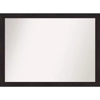 42" x 31" Espresso Brown Wall Mirror, Modern Rectangle - Amanti Art: Includes Mounting Hardware