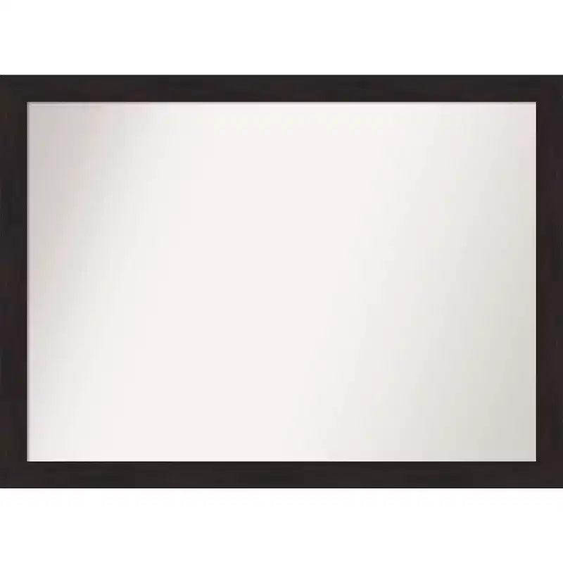 42" x 31" Espresso Brown Wall Mirror, Modern Rectangle - Amanti Art: Includes Mounting Hardware