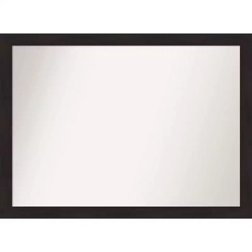 42" x 31" Espresso Brown Wall Mirror, Modern Rectangle - Amanti Art: Includes Mounting Hardware