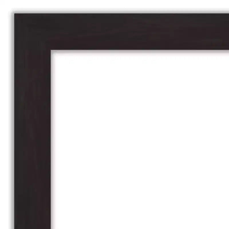 Specchio da parete marrone espresso 42" x 31", rettangolare moderno - Amanti Art: hardware di montaggio incluso