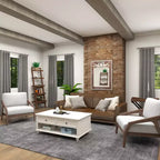 Specchio da parete intagliato floreale in legno Acanto Marrone - Olivia & May