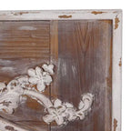 Specchio da parete intagliato floreale in legno Acanto Marrone - Olivia & May