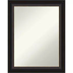 23" x 29" Non-Beveled Trio Oil Rubbed Bronze Wall Mirror - Amanti Art: Modern Rectangle, Includes Mount Hardware
