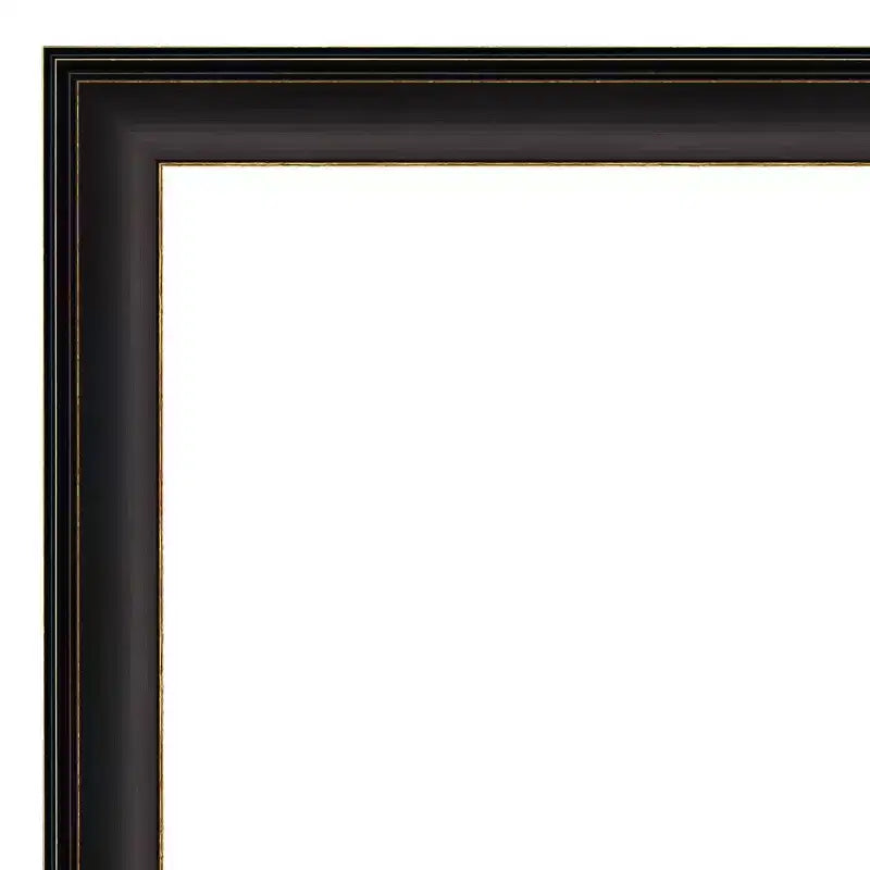 Specchio da parete rettangolare non bisellato da 23" x 29" Trio bronzo lucidato a olio - Amanti Art: moderno, include hardware di montaggio