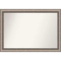 40" x 28" Non-Beveled Lyla Ornate Silver Wall Mirror - Amanti Art: Polystyrene Frame, Included Mounting Hardware